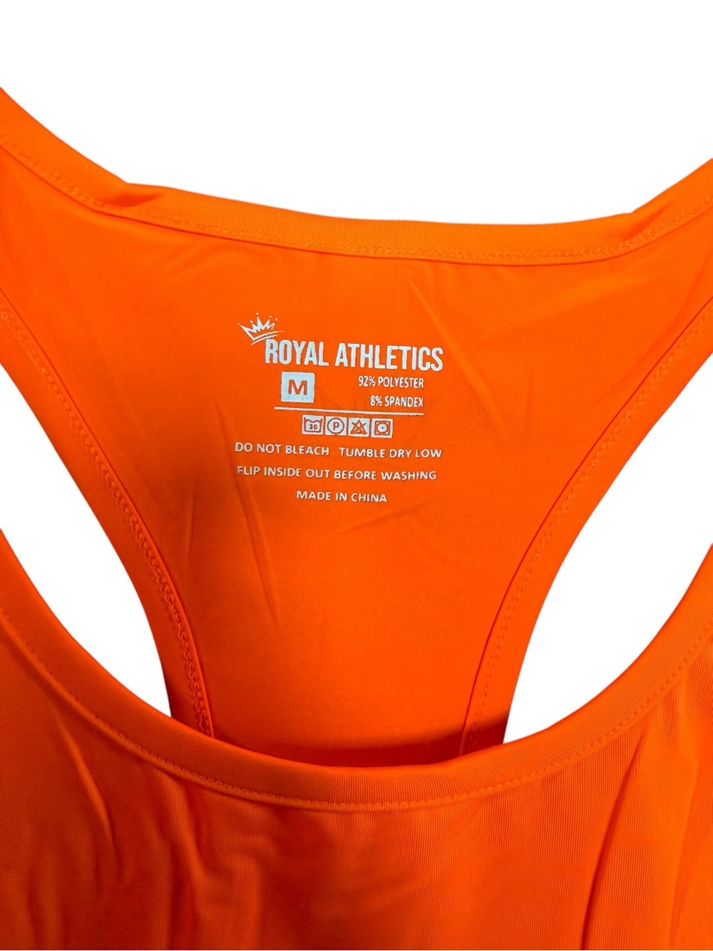 Men's Orange (Stringer) Racerback Tank - Picture 3 of 6
